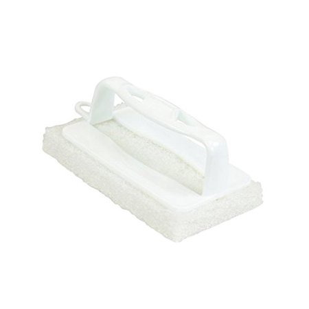Duty Scrubber - Scrubber Light Duty White, Non-abrasive handle protects fingers and hands and makes cleaning easier. Hang-up feature for convenience. By Quickie