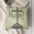 thumbnail image 3 of YINGXI  Farmhouse Decor Pillow Covers Eucalyptus Wreath Bless Our Home Decorative Throw Pillow Covers Stay a While Cushion Case Pillow Case for Couch Sofa 20x20in, 3 of 5