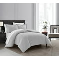 thumbnail image 2 of Chic Home Laurel Duvet Cover Set Graphic Herringbone Pattern Print Design Bed In A Bag Bedding - Sheets Pillowcases Pillow Shams Included - 7 Piece - Grey, 2 of 6