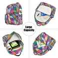 thumbnail image 5 of FORMRS Mini Backpack Purse for Women Travel Daypack Casual Shoulder Bag, Colorful Wavy Pattern, 5 of 7
