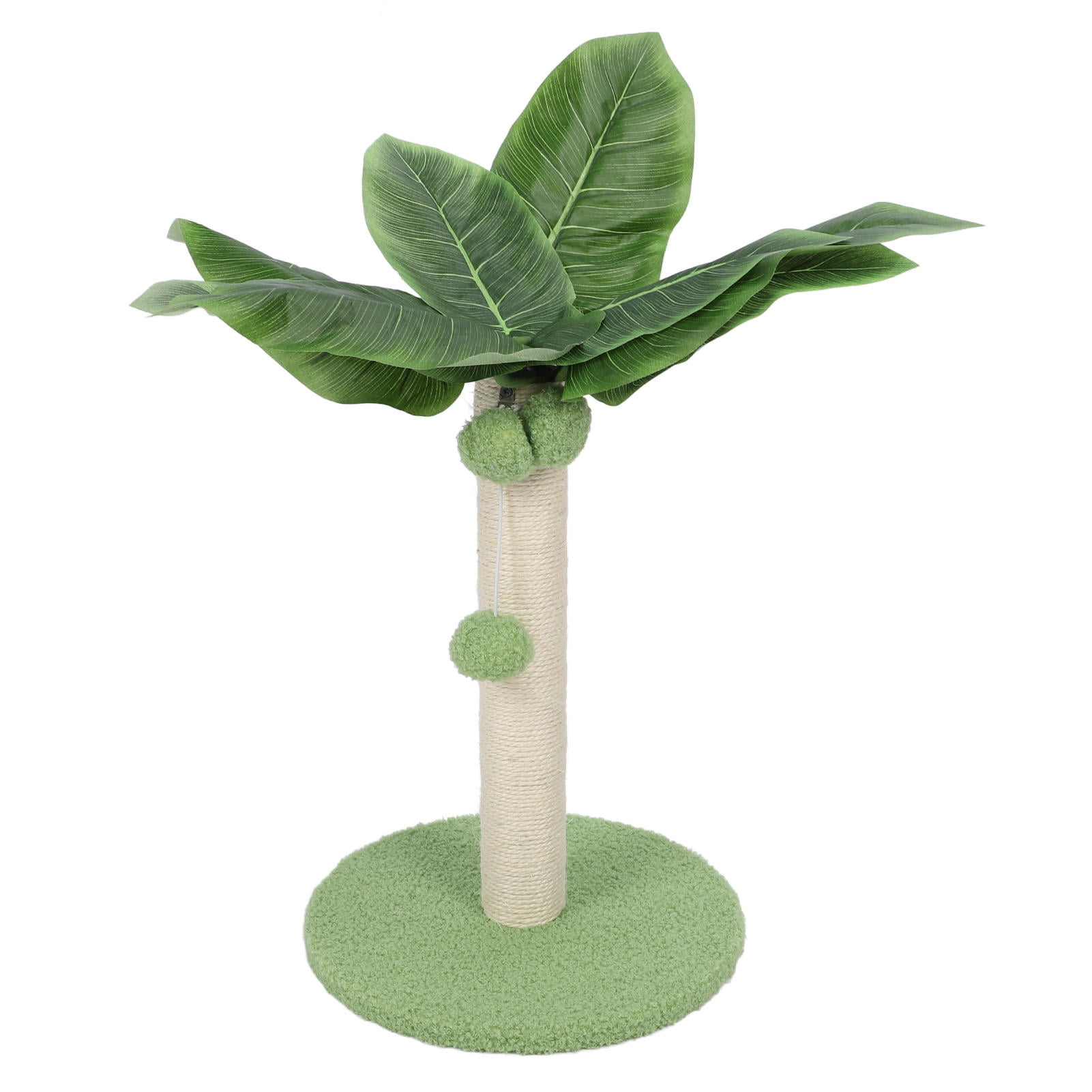 BOKYAN Compact Green Sisal Cat Scratching Post with 3 Plush Balls – Sturdy, Space‑Saving Design for Home Furniture Protection