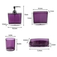 thumbnail image 5 of Fatty Farmer bathroom countertop decoration bathroom accessory set 4-piece PP purple, 5 of 5