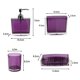 thumbnail image 5 of Xiao Hua Juego de accesorios de baño de 4 piezas de polipropileno (morado), 5 of 5