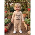 thumbnail image 4 of Cjfdfy Newborn Baby Girls Boy Jumpsuit Please Pass Me to My Grandma Long Sleeve Ribbed Knit Doll Collar Romper Infant Cute Coming Home Fall Winter Outfit 0-18M ﻿, 4 of 9