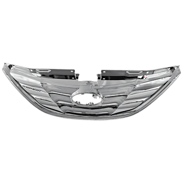 Grille Assembly Compatible with 2011-2013 Hyundai Sonata Chrome Shell and Insert