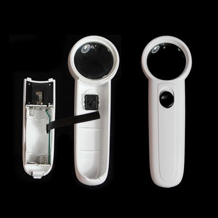 Mymisisa 2 LED Light 15X Magnifying Glass Lens Reading Loupe Hand Held ...