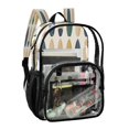 thumbnail image 2 of Ttyddzy Clear Backpack Heavy Duty PVC Transparent Backpack for College Workplace, Retro Boards, 2 of 8