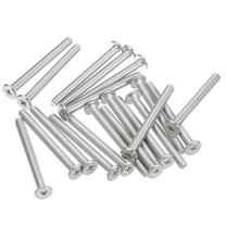 Uxcell M5x0.8x50mm 20 Pack Metal Flat Round Head Screws Phillips Drive Machine Bolt