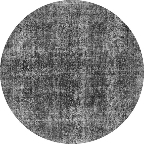 Ahgly Company Indoor Round Oriental Gray Industrial Area Rugs, 4' Round