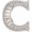 1PCS-C, variant on Letter brooches, initial rhinestone brooches, women's handicrafts, silver-plated metal A-Z 26 letter rhinestone crystal lapel pin brooches