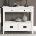 thumbnail image 2 of GZXS 36" Farmhouse Console Table,Narrow Entryway Table with 4 Drawers and 1 Shelf,Wooden Sofa Table with Storage for Bedroom，Entry Way, Hallway, Kitchen,Dining,Living Room(Antique White), 2 of 10