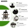 thumbnail image 3 of SCITOO 512209 New Rear Wheel Bearing Hub fit 2000-2005 for Toyota Echo 2004-2006 for Scion xB 4 Lugs Axle Hub Assembly Kit W/ABS 1 Pack, 3 of 7