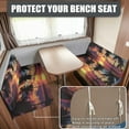 thumbnail image 2 of Uorisanigo RV Dinette Cushion Covers - Stretch Camper Cushion Cover Dinette Booth Seats, Replacement Hawaiian Palm Tree Camper Seats Slipcovers - Includes 1 Bench & 1 Backrest Covers, 2 of 7