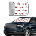 thumbnail image 2 of Yiaed Heartbeat Symbol Print Car Windshield Sunshade Front Auto Car Front Window Sun Shade Foldable Sun Visor Shield Cover Auto Accessories for Sedan SUV Truck-Medium, 2 of 5