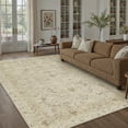 thumbnail image 2 of BERTHMEER 5'x7' Area Rugs for Living Room Bedroom Dining Room Office Farmhouse Oriental Vintage Traditional Vintage Non-slip Washable Throw Rugs,Beige, 2 of 5