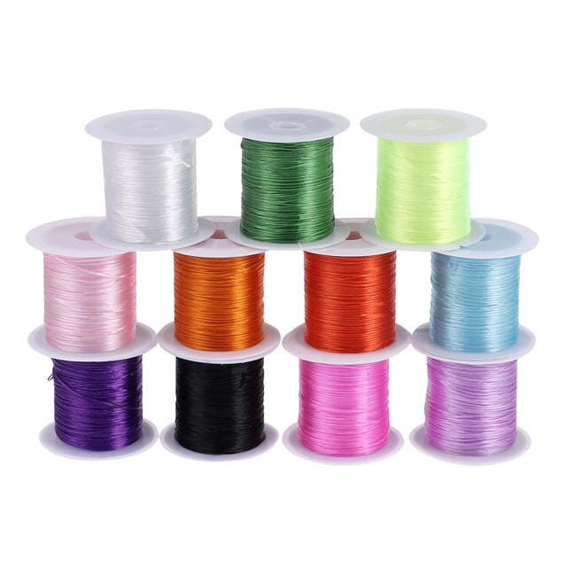 SHISUYAN Elastic Rope for Craft Making Strong and Smooth Plastic String Assorted Color 10M per Roll