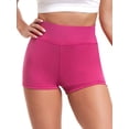 thumbnail image 2 of Womens Stretch Solid Athletic Shorts High Waist Yoga Shorts Sexy Stretch Ruched Hot Shorts, 2 of 7