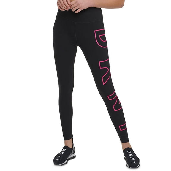 DKNY Women's Big Logo High Waist Leggings Black Size S