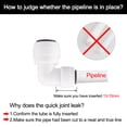 thumbnail image 4 of 5pcs Elbow 1/4 Inch Tube OD to 3/8 Inch Quick Water Purifier Tube Connector Filter Pipe Joint Reverse Osmosis System, 4 of 7