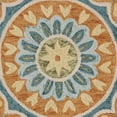 thumbnail image 7 of Ox Bay Eleni 6' Round Rust/Aqua Blue Floral Medallion Indoor Area Rug, 7 of 7