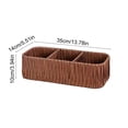 thumbnail image 3 of Toilet Tank Topper Paper Basket - Multiuse Hand Woven Plastic Wicker Basket for Organizing, Rustic Farmhouse Bathroom Decor, Countertop Organizer Storage, 3 of 7