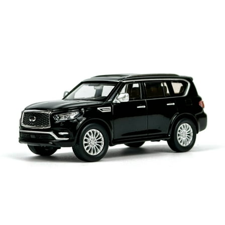 1:64 Infiniti QX80 Black Diecast Model Car Collection Gift Children Toy Series