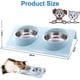 thumbnail image 2 of Cat Bowl, Pet Bowls, Dog Cat Bowl, Double Bowl for Cat and Dog, Dog Pet Feeder Bowl, Non-Slip Stainless Steel Cat Bowl (Blue), 2 of 5