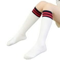 thumbnail image 2 of Uccdo Unisex Girls Boys Knitted Striped Long Socks Children's Knee-High Soccer Socks Stacked Socks, 3-15T, 2 of 8