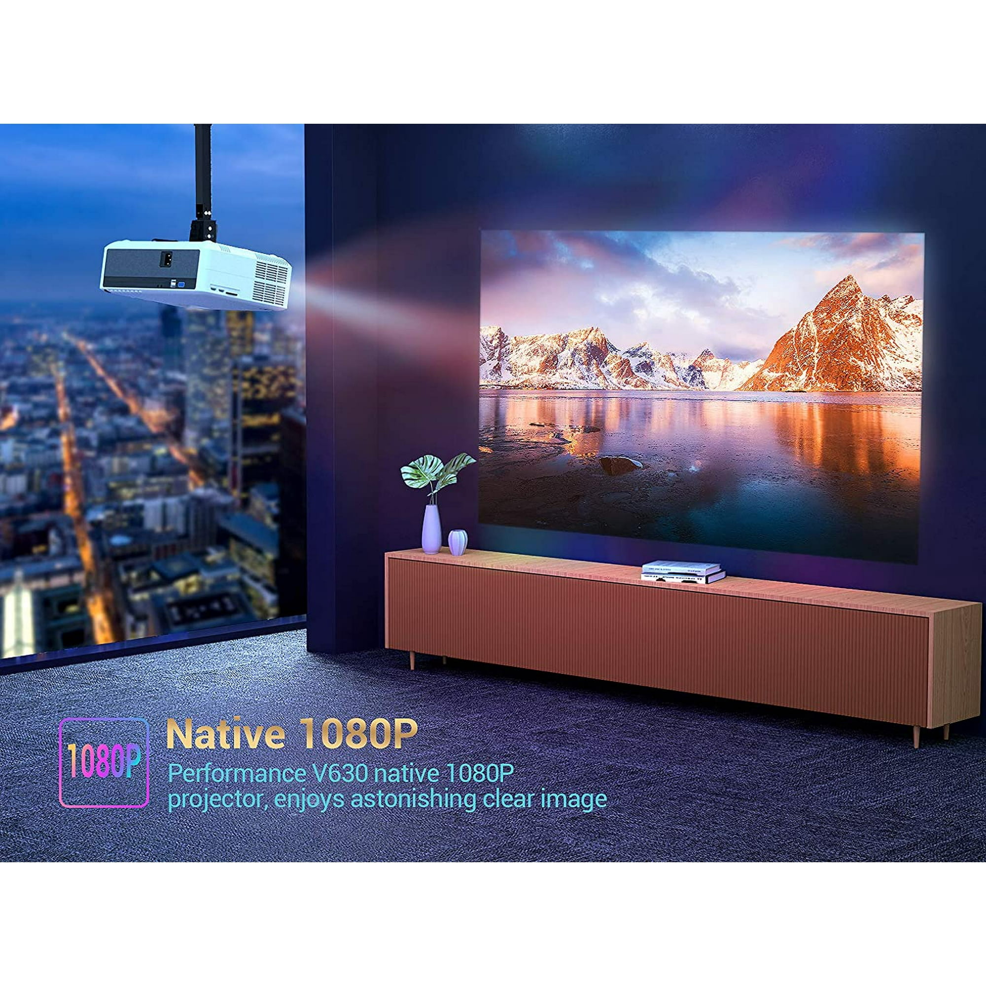 Projector Vankyo V630 deals Native 1080P Home Theater 300