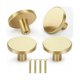 thumbnail image 1 of Perillas de gabinete de oro cepillado con sensación estética de lujo, perillas de cajón de latón macizo perfectas para actualizar sus muebles, 1 of 1