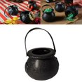 thumbnail image 2 of Halloween Props Plastic Witch Cauldron Skull Pot Candy Decor Parties Kettle B8E8, 2 of 9