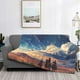 thumbnail image 2 of Fotbe Western Desert Cloud Cowboy Manta de Franela con Estampado, Manta Ultrasuave para Cama, Sofá, Auto, Hipoalergénica y Antibolitas-80"x60", 2 of 6