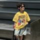 thumbnail image 1 of Camiseta estampada para niños, algodón, cuello redondo, manga corta, corte holgado, Top informal de verano para niños y niñas en la infancia media, 1 of 5
