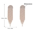 thumbnail image 3 of Super Flash Geométrica de aleación de diamantes de imitación Pendientes de borla larga Mujeres exagerada Banquete Pendientes, 3 of 5
