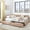 Pink, variant on Harper & Bright Designs Full Size Upholstered Daybed Frame with Drawers, Velvet L Shaped Corner Bed with Backrest and Armrests for Bedroom Living Room, Dark Blue
