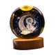 thumbnail image 5 of Bola de cristal artificial Salvador 3D 2,4 pulgadas con base de madera, 5 of 9