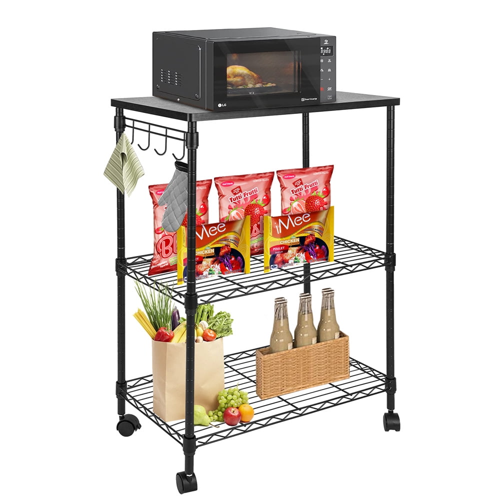 Buy 3Tier Rolling Cart, Metal Rolling Storage Cart Kitchen Storage