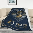 thumbnail image 4 of Gifts for 25th Anniversary Blanket, 25th Silver Wedding Anniversary Couple Gifts for Dad Mom Parents Friends, 25 Years of Marriage Throw Blankets Gift for Husband Wife Her Him 50"x60", 4 of 6
