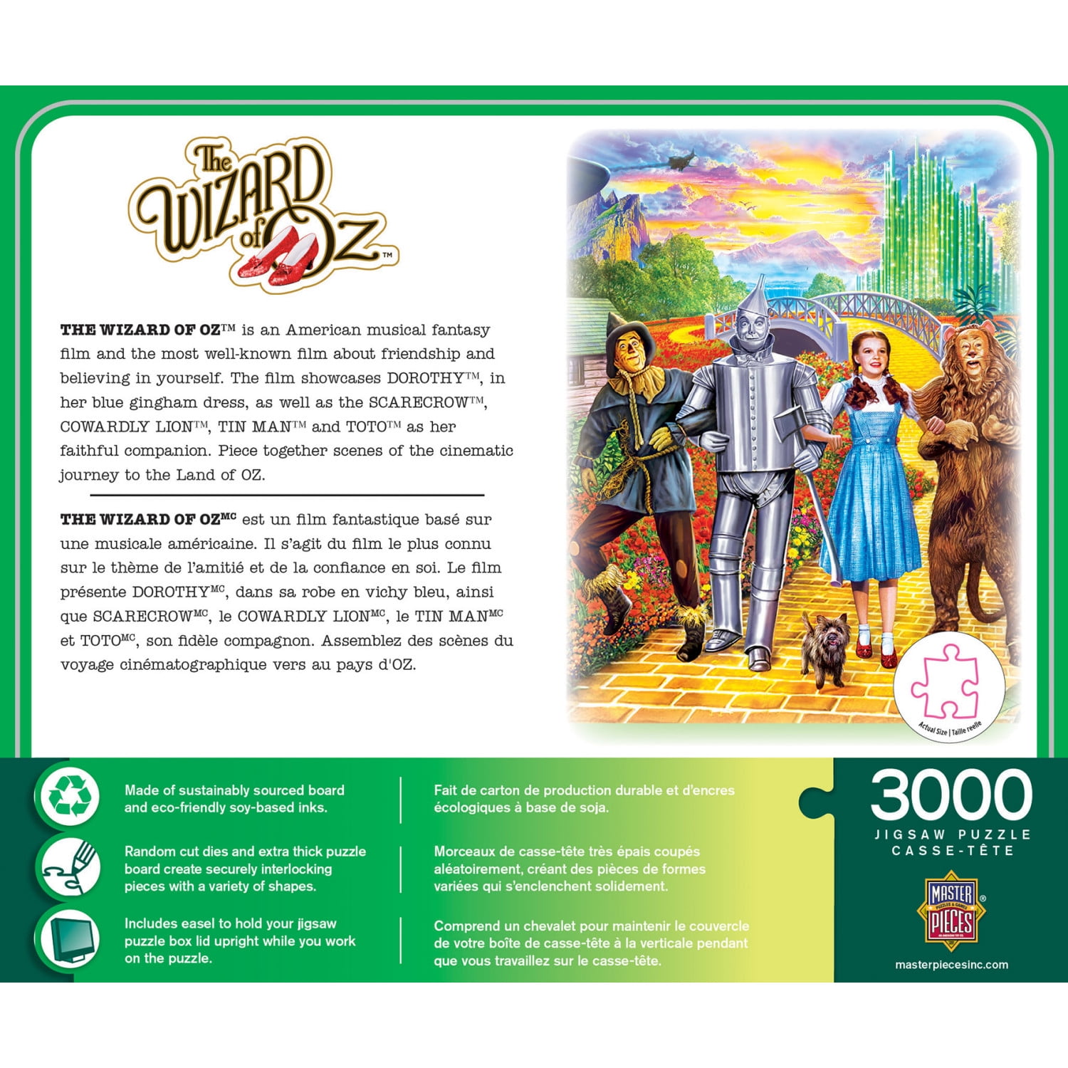 MasterPieces 3000 Piece Jigsaw Puzzle - Wizard of Oz - Off to See the Wizard - 32"x45"