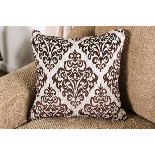 Furniture of America Contemporary Microfiber Horace Sofa, Mocha