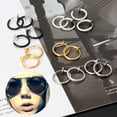 thumbnail image 4 of ✪ 4Pcs Clip on Fake Earrings Hoop Non-pierced Nose Rings Lip Ear Clip Body Jewelry, 4 of 12