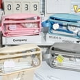 thumbnail image 5 of Pencil Case Pen Bag Clear Case Marker Pouch Multifonction Organizer Box Transparent case, 5 of 5