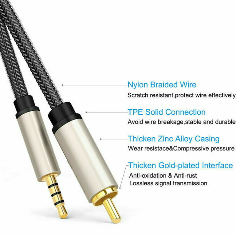 Digital Coaxial Audio Video Cable HDTV Stereo SPDIF RCA To 3.5mm