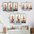thumbnail image 4 of Designart "Interior Metamorphosis Retrofuturistic" Abstract Shapes Framed Wall Art Set Of 3 - Orange Transitional Frame Gallery Set For Office Decor, 4 of 6