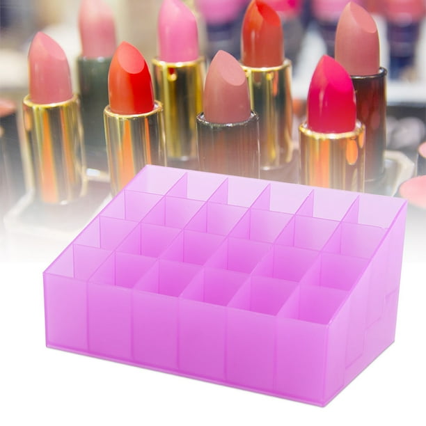 Soporte para lápiz labial, soporte para lápiz labial de 24 rejillas, organizador de lápiz labial, estante para lápiz labial fiel a su promesa