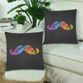 thumbnail image 2 of MKHERT Color Mustache Pillowcase Pillow Protector Cushion Cover 18x18 inch,Set of 2, 2 of 3