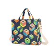 thumbnail image 7 of FORMRS Womens Corduroy Tote Bag Crossbody Shoulder Handbag with Pocket, Green Cubes, 7 of 7