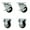 2 Swivel w/2 Brakes - 2 Rigid - Black, variant on 3.5 Inch Black Polyurethane Wheel Swivel Top Plate Caster Set 2 Total Lock Brake