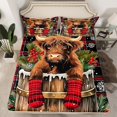 thumbnail image 2 of Manfei Highland Cow Bed Sheets for Kids, Merry Christmas King Sheets, Rustic Farmhouse Sheet Set, Luxury Bedroom Decor, 4 Pieces, 2 of 7