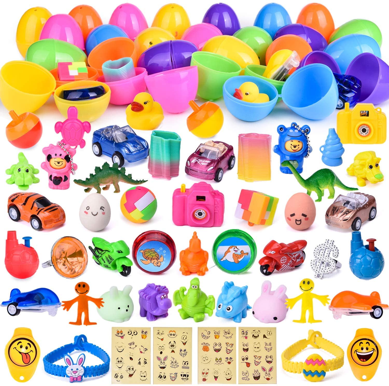 Pinata Easter Eggs Games Props Candy Snack Storage Egg Toys for Childrens Birthday Party Supplies Easter Eggs Pinata Set with Stick 